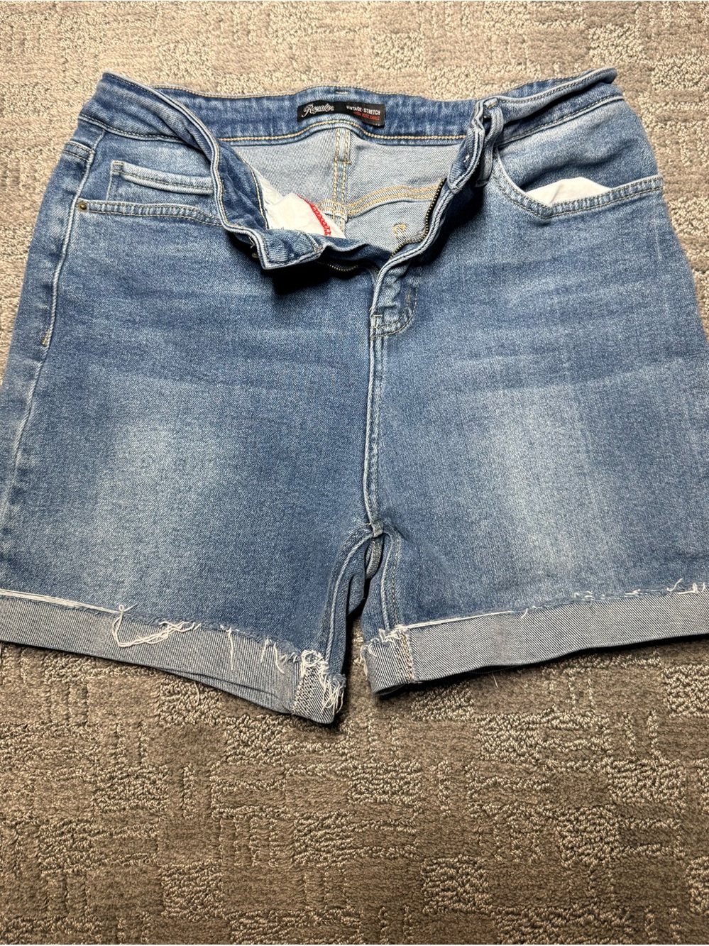 Royalty For Me Light Blue Denim Cutoff Shorts 16